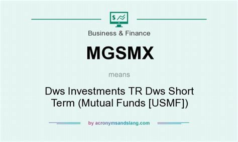 mgsmx|DWS Short Term Municipal Bond Inst (MGSMX) .
